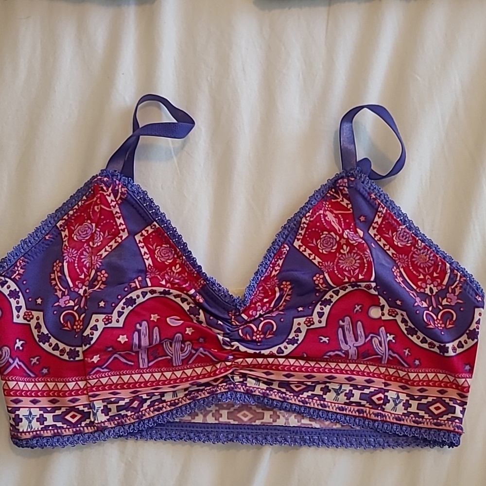 NWT Spell Designs Sunset Road Cactus bralette and bloomers - Picture 8 of 11